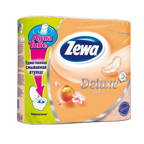 Бумага туалетная Zewa Deluxe Peach персик №4