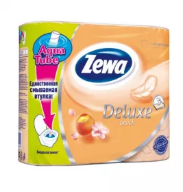 Бумага туалетная Zewa Deluxe Peach персик №4