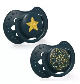 LOVI пустушка силіконова динамічна 0-3м.2шт Stardust 22/892-green