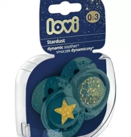 LOVI пустушка силіконова динамічна 0-3м.2шт Stardust 22/892-green