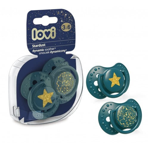 *LOVI пустушка силіконова динамічна 3-6м.2шт Stardust 22/893-green