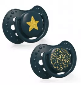 *Пустушка LOVI силіконова динамічна 6-18м.2шт Stardust 22/894-green