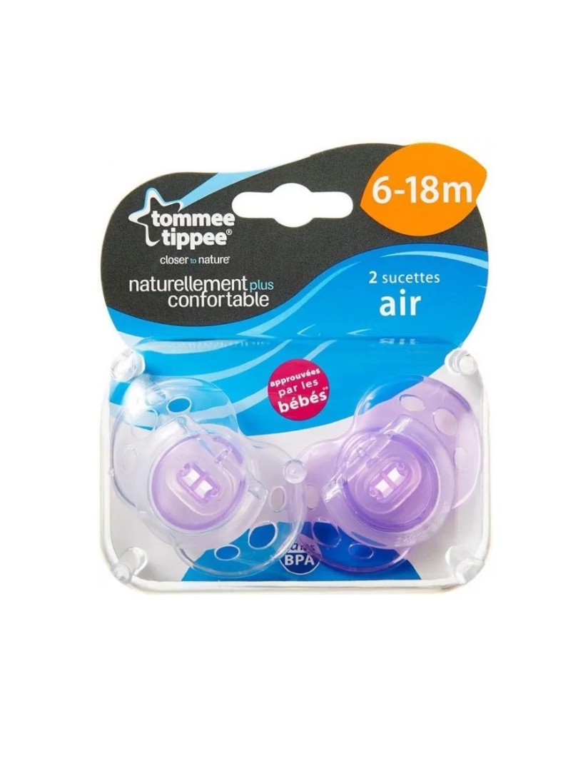 Пустушка Tommee Tippee 43336063 Ортодонтична дихаюча 6-18 міс. 2 шт.