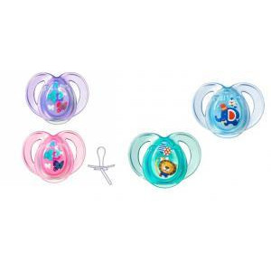 *Пустушка Tommee Tippee 43336463 Ортодонтична універсальна 6-18 міс. 2 шт.