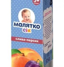 *Сок Малятко слива-персик ТП 200 мл