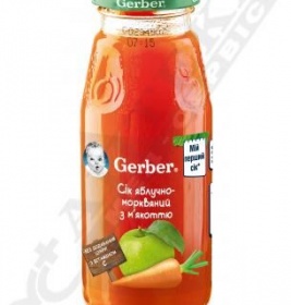 *Сік Gerber яблучно-морквяний з м'якоттю 175 мл