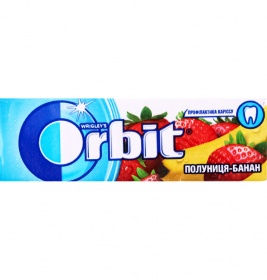 *Жувальна гумка Orbit Полуниця-банан