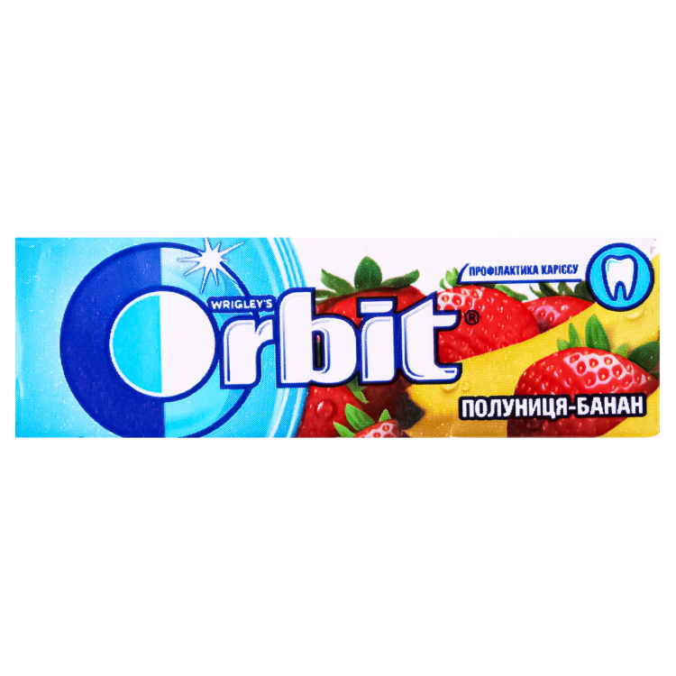 *Жувальна гумка Orbit Полуниця-банан