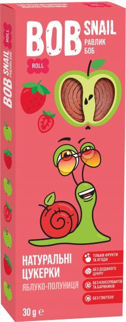 *Цукерки Равлик Боб Яблуко-полуниця 30г