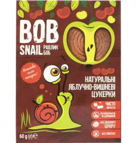 *Цукерки Равлик Боб Яблуко-вишня 60г