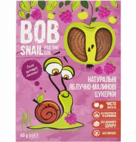 *Bob Snail цукерки натуральні яблучно-малинові 60г