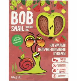 *Цукерки Равлик Боб Яблуко-полуниця 60г