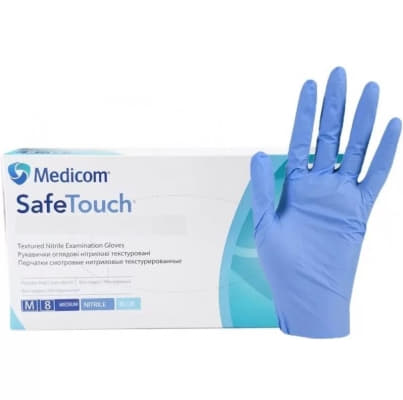 *Перчатки Safe-Touch смотр.нитрил текстурные н/ст.б/пудры M (50 пар) *Перчатки Safe-Touch смотр.нитрил текстурные н/ст.б/пудры M (50 пар)
