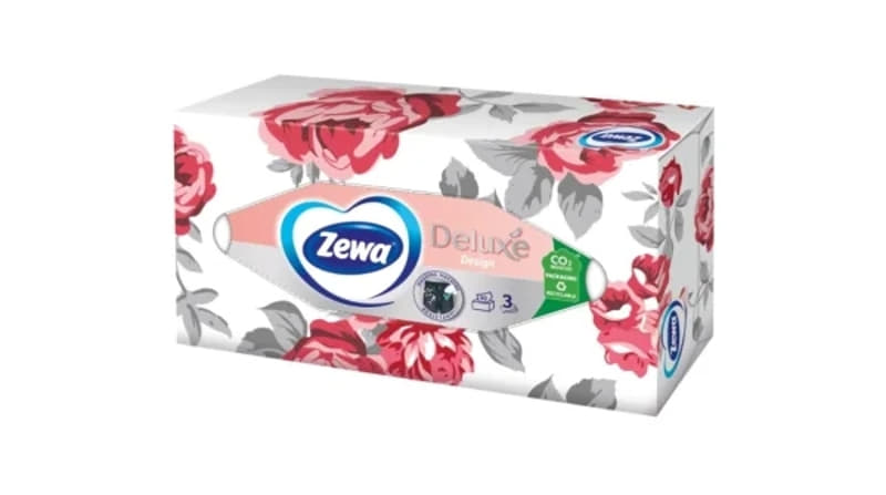 Серветки Zewa Deluxe тришарові 90 шт