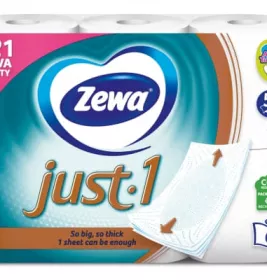 *Туалетний папір Zewa Just 1 білий 5 сл. 6 рулонов