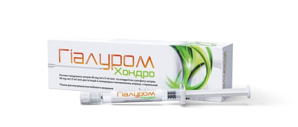 *Гіалуром Хондро р-н 60мг+хондр. сульфат 90мг шприц 3мл №1