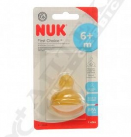 Соска Nuk First Choice Plus 10713255 Антиколькова латексна з великим отвором р2