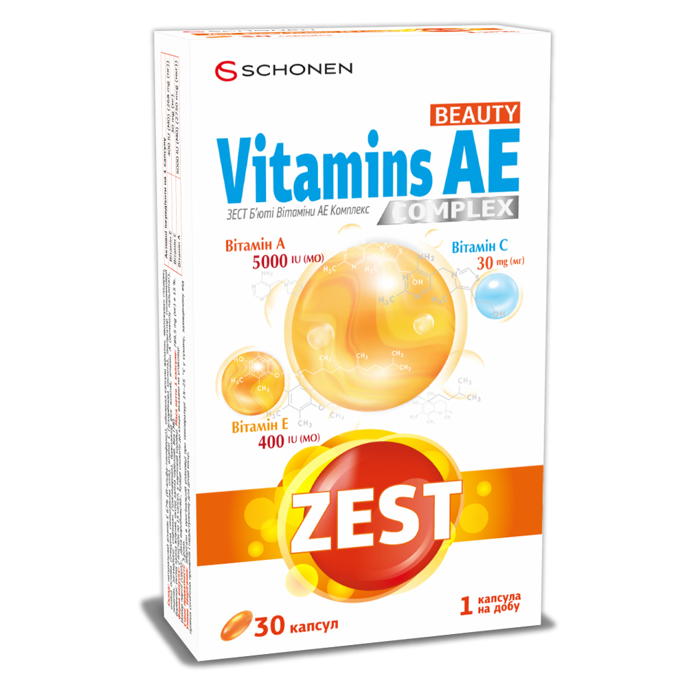 Зест вітаміни АЕ капс. №30
