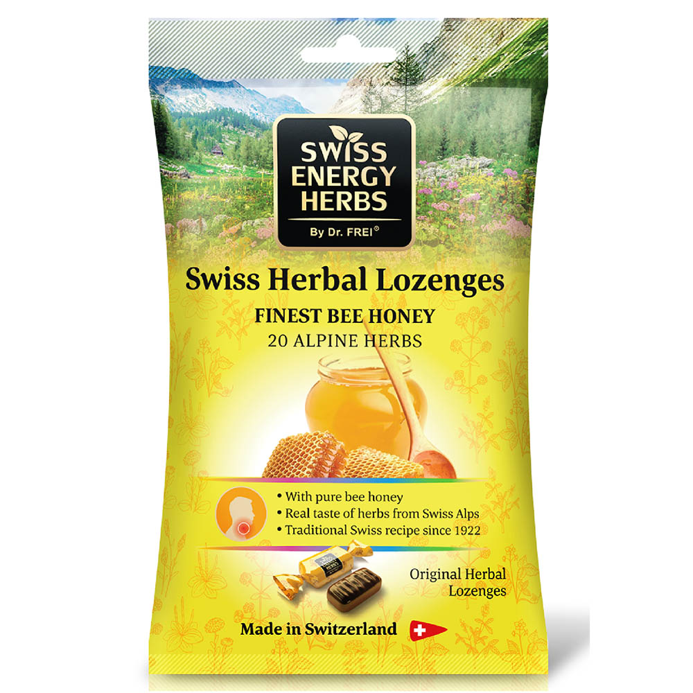 Льодяники Swiss Energy 20 Альпійських трав+Мед 55г №12