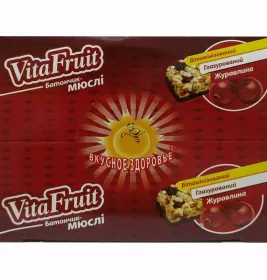 *Батончик-мюслі Vita Fruit журавлина 25г