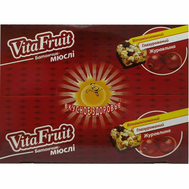 *Батончик-мюслі Vita Fruit журавлина 25г