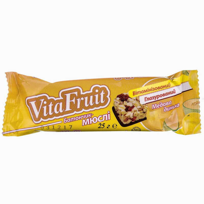 *Батончик-мюслі Vita Fruit медова динька 25г