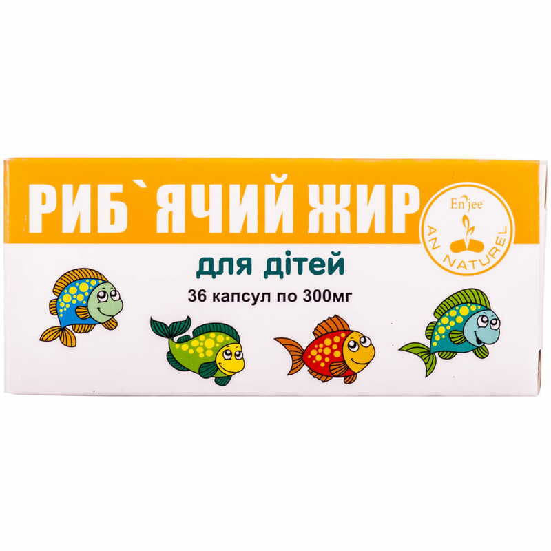 *ENJEE Рыб.жир д/дет капс. 300мг №36