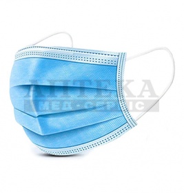 *Маска 3х-ш.медична №1 блакитна