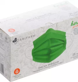 Маска 3х-ш.ABIFARM зах.стер.з ефірною олією HERBAL PROTECT №1 (25шт.в кор.)