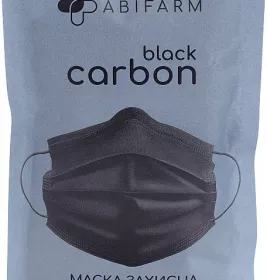 *Маска 3х-ш.ABIFARM зах.стер.з вугільним фільтр.Black Carbon №5