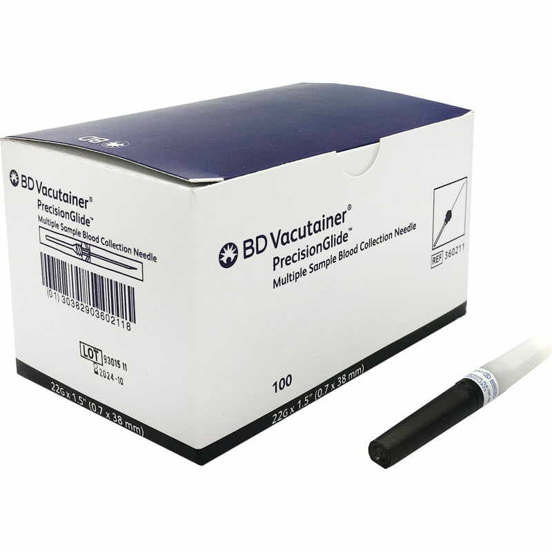 *Игла для взятия крови BD Vacutainer PrecisionGlide 22Gх1,5(0,7х38мм) стер. арт.360211 *Игла для взятия крови BD Vacutainer PrecisionGlide 22Gх1,5(0,7х38мм) стер. арт.360211