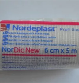 *Бинт NORDEPLAST НорДик Нью фикс.с обработ.краем 6см*5м