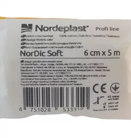 *Бинт NORDEPLAST НорДик Софт хлопчатобумажный эласт.6см*5м