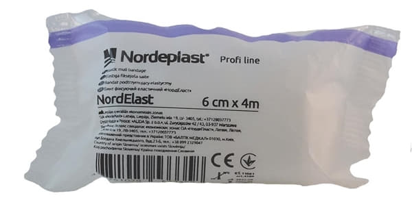 *Бинт Nordeplast НордЭласт фикс.эластичный 6см*4м *Бинт Nordeplast НордЭласт фикс.эластичный 6см*4м