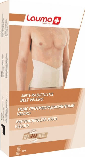 *Пояс LAUMA протирадикулітний Velcro 105 р.2 L