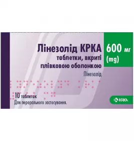 Лінезолід КРКА таблетки по 600 мг 10 шт.