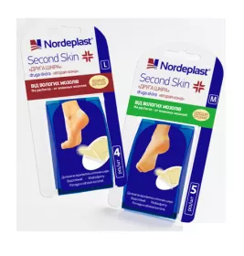 *Лейкопластир NORDEPLAST Гідроколоїдний Друга шкіра набір 6,9см*4,5см №4