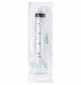 *Шприц Luer Lock 3-х комп. с 1-й иглой 21G (0,8х38мм) 20мл №1 Medicare