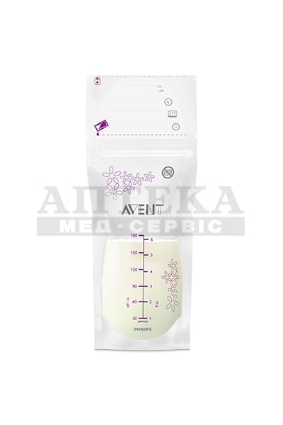 Пакеті Avent для зберігання грудного молока 180мл 25шт
