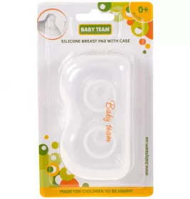 Силіконові накладки Baby Team для грудей, в контейнері, 2 шт.