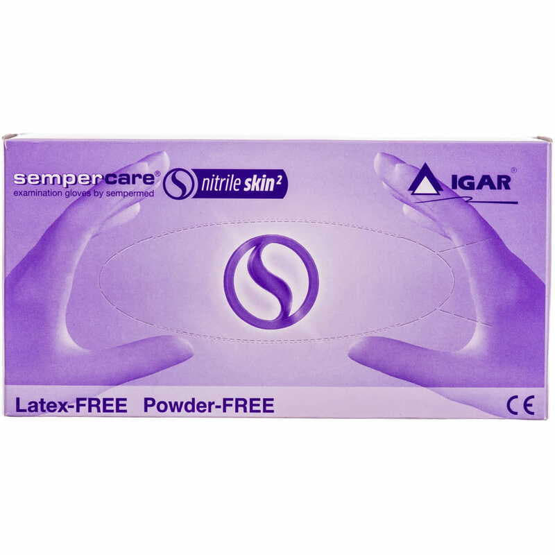 *Рукавички Sempercare мед.нітрил.нестерил.б/пудр.M (7-8) Nitril Skin2 (100 пар)