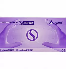 *Перчатки Sempercare мед.нитрил.нестерил.б/пудр.S (6-7) Nitril Skin2 синии (100 пар)