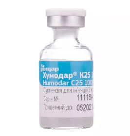 Хумодар К25 100Р суспензія для ін'єкцій 100 Од/мл по 5 мл у флаконі 1 шт.