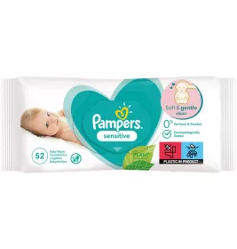 Серветки вологі Pampers длитячі Sens №52 ПрепакКороб
