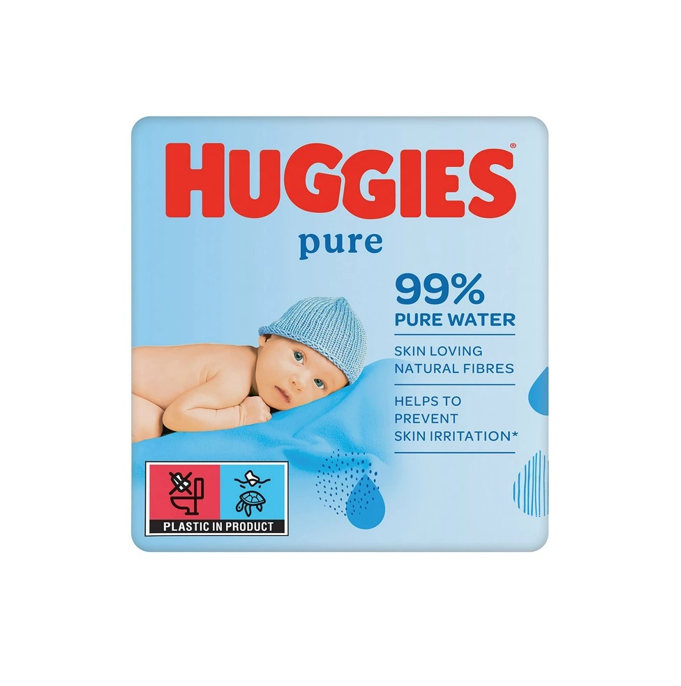 Серветки вологі Хаггіс П'юр 56*3