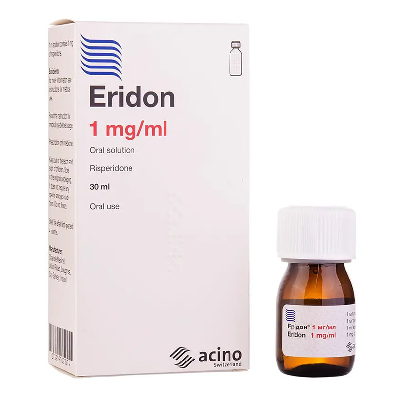 Ерідон розчин оральний 1 мг/мл по 30 мл у флаконі з піпеткою