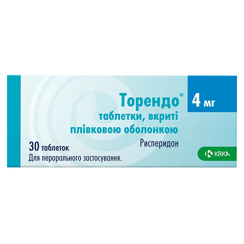 Торендо таблетки по 4 мг 30 шт. (10х3) Торендо таблетки по 4 мг 30 шт. (10х3)