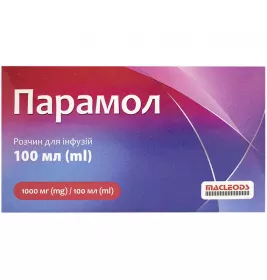 Парамол розчин для інфузій 1000 мг/100 мл по 100 мл контейнер 1 шт.