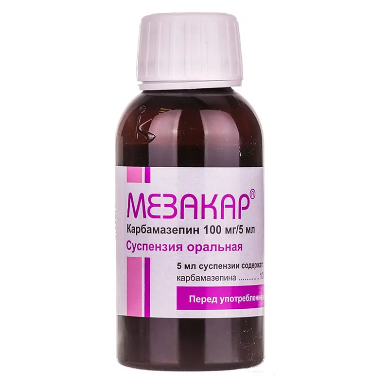 Мезакар суспензія 100 мг/5 мл по 100 мл у флаконі 1 шт.
