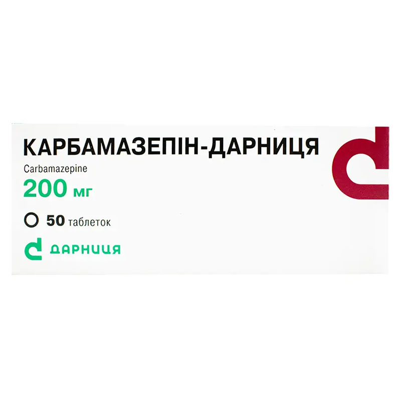Карбамазепін-Дарниця таблетки по 200 мг 50 шт. (10х5)